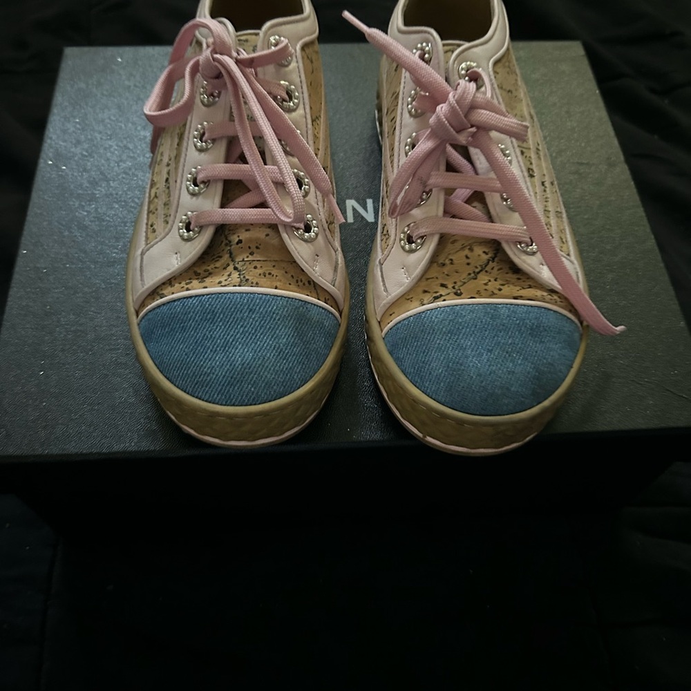 CHANEL Pink and Blue Women's Shoes